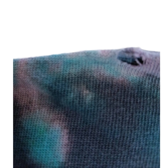 Vans Vintage Multicolor Short Sleeve Spiral Tyr Dye Tee. Lots Of Distressing - Picture 5 of 12